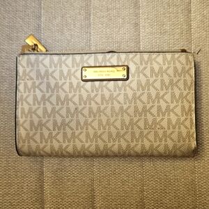Michael Kors Beige Monogram Wallet